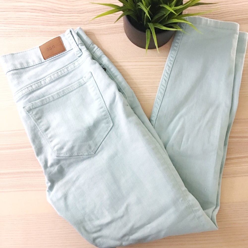 Light Blue BDG Mid Rise Twig Jeans